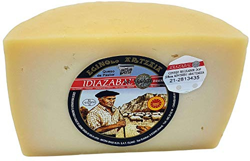 Queso Idiazabal Blanco (Medio Queso) Elaboración Artesanal Peso 700 gramos - Elaborado con Leche cruda de Oveja Latxa - Denominación de Origen