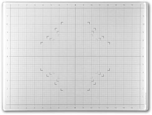 GLASSBOARD Studio True White Glas-Bastelmatte (34,3 x 45,7 cm) – magnetisch, hitze- und kratzfest, schmutzabweisend zum Basteln, Schneiden, Malen, Kunstwerke mit gemischten Medien – Gitter- und