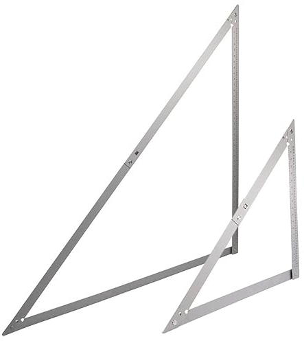 der kleine Handwerker Bauwinkel 2er Set - Winkeldreieck 1200 mm + Winkeldreieck 600 mm | klappbare Dreieckwinkel für exakte 90° und 45° Winkel