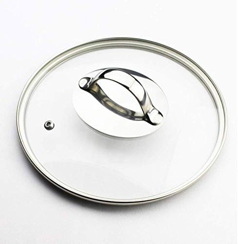 Sichtbarer transparenter Glasdeckel, Dampfgarer, Bratpfanne, Wok mit Entlüftungsloch, Ersatz-Küchendeckel (24 cm)