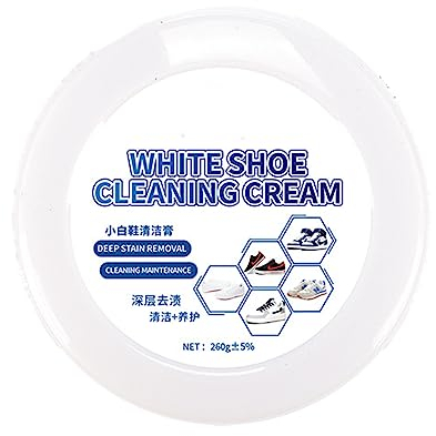 JUDEWY Gentle Waterless Cleaning Paste, Household White Shoe Polish, Waterless Stain Removal, Suitable for Athletic Shoes, 260g Size.