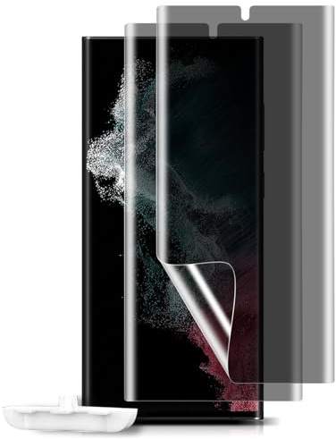 HeeYeal [2 Stück Privacy Schutzfolie für Samsung Galaxy S22 Ultra 5G | TPU Privatsphäre Displayschutzfolie, mit Installationswerkzeug Kratzfest Sichtschutzfolie für Samsung Galaxy S22 Ultra 5G