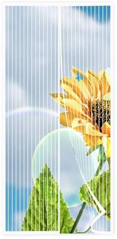 Moustiquaire Fenêtre 185×235cm Filet Anti-Insectes Adhésif sans Perçage Toile Moustiquaire Maille Fine Voile Moustiquaire Anti-Mouche Anti-Moustiques, Blanc