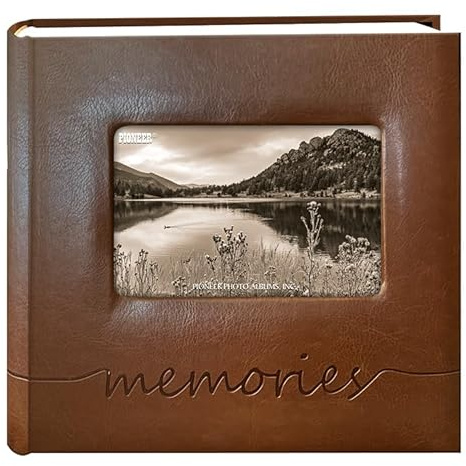 Pioneer Photo Albums memories Embossed Frame Cover Photo Album 200 Pockets Hold 4x6 Photos, Brown