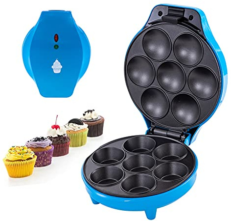 Electric Cupcake Maker with Nonstick Plates Fun Baking Breakfast Kitchen Appliance for 7 Cupcakes