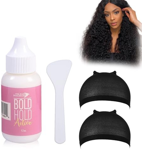 Bold Hold Lace Wig Glue - Waterproof, Oil-Proof, Easy to Remove, Safe and Comfortable Formula, Latex-Free, Suitable for Wigs (38ml)