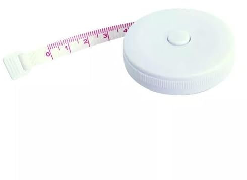 Generisch Maßband 1,5 m aus ABS-Kunststoff, weiß, Bandmaß, Reißmaß, Rollmaßband