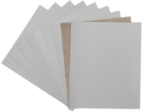 STEBRUAM 230x280mm Papel De Lija,6 Piezas 3000 Grano Lija Agua lijado de metales y pulido automotriz Acabado de muebles de madera Lijado