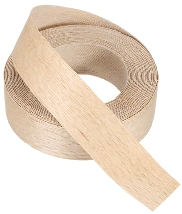 PATIKIL Bande de chant en chêne blanc 1-1/2 pouce x 25 pieds | Ruban de placage en bois pré-collé, en placage de bois avec adhésif thermofusible pour la restauration de meubles