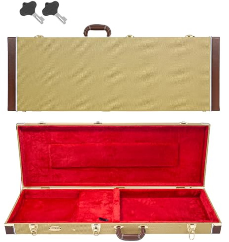 LETSROCK Electric Guitar Hard Shell Case, 39 Inch Standard Electric Guitar Hard Carrying Case for KST/KTL/170 Model with Lock Latch