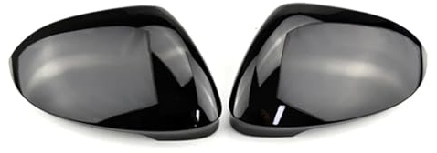 Spiegelkappe Für VW Für Golf 8 Für MK8 2020 2021 2022 Außenspiegelabdeckung Im Carbon-Look Rückspiegelkappe(With Hole Black)