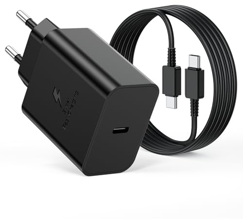 Chargeur USB C 45W Chargeur Samsung Charge Rapide et 2M Câble pour Samsung Galaxy S26 S25 Ultra S24 S23 S22 S21 FE A57 A56 A55 A54 A37 A36 A35 A25 A26 A17 A16, Prise USB C Secteur Type C Adaptateur