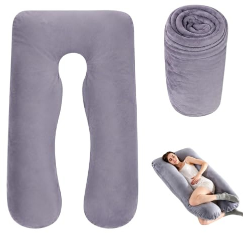 U-Förmiger Kissenbezug Schwangerschaftskissen, 140×80cm Ersatzbezug Bezug | Seitenschläferkissen Bezug, Stillkissen Bezug, Pregnancy Pillow, Waschbare Bezüge für Stillkissen