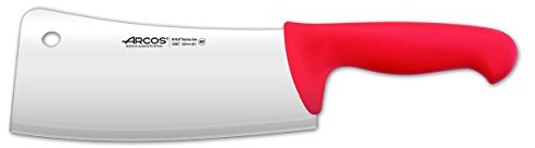 Arcos Couteau de Boucher à Découper – Lame en Acier Nitrum, Manche en Polypropylène – Robuste et Hygiénique, Système d'Identification de Couleur – Rouge, Série 2900