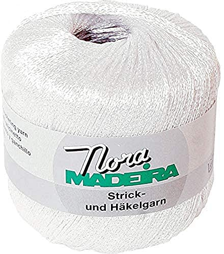 Madeira M9813-301 Häkel-Strickgarn, Polyester, 301 Weiss, 100 m