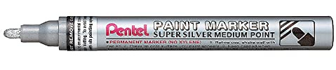 PENTEL Set med 3 lackmarkörer PAINT MARKER MMP10, silver