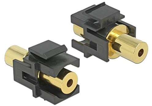 Delock Keystone Modul Klinkenbuchse 3,5 mm 4 Pin > Klinkenbuchse 3,5 mm 4 Pin vergoldet schwarz
