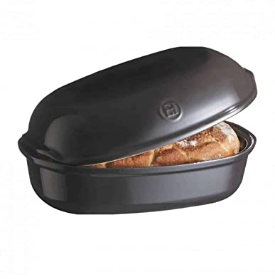 Emile Henry EH799501 Brot, Handarbeit, Keramik, Kohleschwarz, 5 Liter