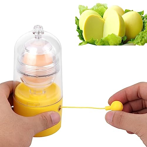 Agatige Egg Homogenizer Manual Puller, Egg Spinner Egg Scrambler Egg Beater Golden Egg Maker Egg Yolk Protein Mixer Egg Stirrer White Yolk Mixer for Making Hard Boiled Golden Eggs
