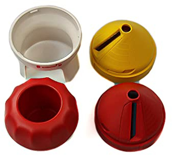 Tupperware Spiralino Profi-Chef rot weiß + Einsatz gelb Spaghetti Gemüseschneider 38561