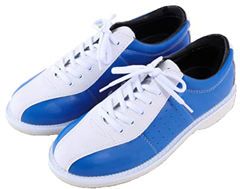PENXZT Chaussures De Bowling Unisexe Légères pour Femmes Chaussures De Bowling pour Hommes Respirantes Confortables Antidérapantes,Bleu,38 EU