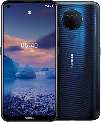 Nokia 5.4 Smartphone 4G Dual Sim, Display 6.39 HD+, 128GB, 4GB RAM, Quad Camera, Android 11, Batteria 4500mAh, Blu (Polar Night) [Italia] (Ricondizionato)