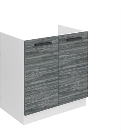 Belini Spülenschrank SDZ 80 cm, ohne Arbeitsplatte, Glamour Wood | Unterschrank Küche, Spülenunterschrank, Küchenunterschrank Breite, mit 2 Türen