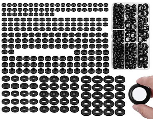ZoeTekway 260 Stück Kabeldurchführung Gummi Dichtungsringe Set 7 Größen Kabeltüllen Gummitüllen für Draht Kabelkanal, Kabelschutz Stecker und Kabel