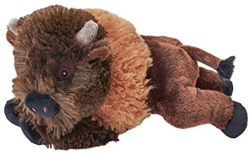 Wild Republic Ecokins Mini, Bison, Stuffed Animal, 8 inches, Gift for Kids, Plush Toy, Made from Spun Recycled Water Bottles, Eco Friendly, Child’s Room Decor