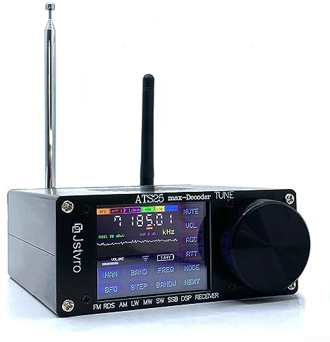 ATS-25Max SI4732 Radio, DSP FM LW MW SW SSB Empfänger, 2,4 Zoll Touchscreen, Funkempfänger-Set, Gehäuse aus Aluminiumlegierung, Digitale Tastatur Zur Eingabe Der Frequenz, DAB Radio