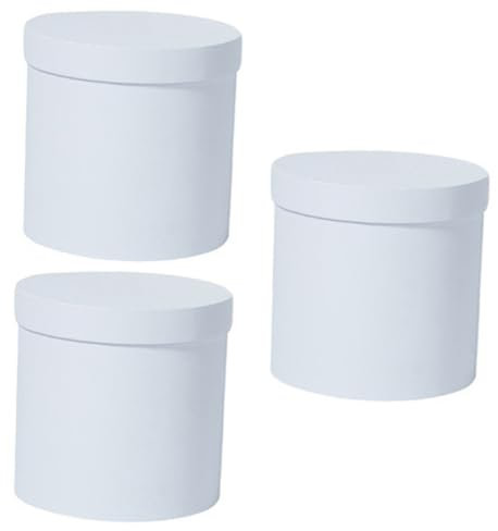 Mobestech 3stücke Runde Blumenbox Handheld Bucket Für Blumenarrangements Stilvolle Verpackung Für Hochzeiten Und Partys Für Blumenläden Supermärkte Und Zuhause