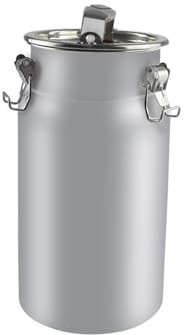 GoHaiDe Edelstahl Luftdichte Milchkanne mit Deckel Milchkannen mit DREI Verschlussclips und Silikondichtung zum