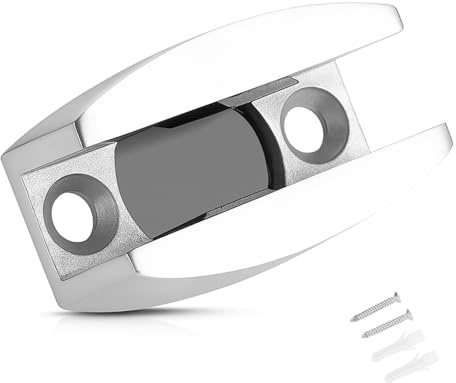 Guide Inférieur Réglable en Acier Inoxydable 304, Finition Brossée Argentée, pour Cloison de Salle de Douche, pour Porte Coulissante en Verre sans Cadre