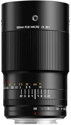 TTArtisan 100 mm F2.8 makro 2 x metallbodied lins med kall skomontering kompatibel med Sony E Mount – svart
