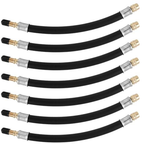 7PCS Reifen Ventilverlängerung 21cm Flexibel Reifenventil Verlängerung Adapter Universelle Flexible Reifenventilverlängerungen für Autos LKWs Motorräder Fahrräder Scooter