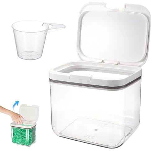 Waschmittel Aufbewahrung, 4,5L Waschmittel Aufbewahrungsbox Aufbewahrungsbox mit Deckel, Waschpulverbehälter mit luftdichtem Deckel, Aufbewahrungsbox Schnappverschlüsse, für Wäscheperlen,Waschpulver