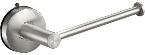 DGYB Saugnapf Toilettenpapierhalter Klebehalterung für die Wand, Keine Bohrungen, 14cm rostfreier Edelstahl-Klorollenhalter für Bad und Küche, Silber Nickel