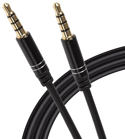 Maplin 3.5mm Aux Stereo 4 Pole TRRS Jack Plug to 3.5mm 4 Pole TRRS Jack Plug Cable 5m