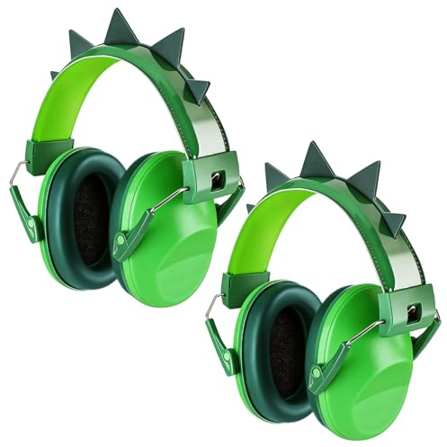 Kriogor 2 Pack Ear Defenders Children, 28dB SNR Noise Cancelling Headphones Hearing Protection Earmuffs, Soft Kids Ear Defender Adjustable Ear Protector for 3-16 Boys Girls (Cartoon-2pcs)
