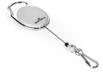 Durable 832710 Jojo Style Retractable Reel Clip, Not Transparent - Grey, Pack of 1