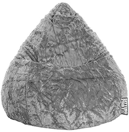Sitzsack Fluffy L ca. 120 Liter mittelgrau (bis ca. 7 Jahre)