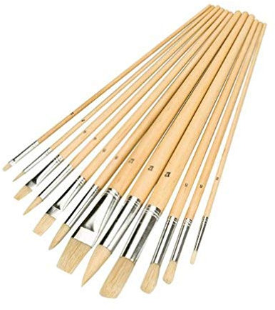 Silverline Artists Paint Brush Set 12pce Mixed Tips (282606)