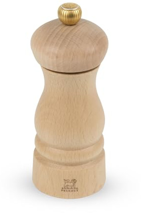 Peugeot Clermont Manuelle Salzmühle, Klassische Mahlgradeinstellung, Höhe: 13 cm, Holz, Natur, 27926