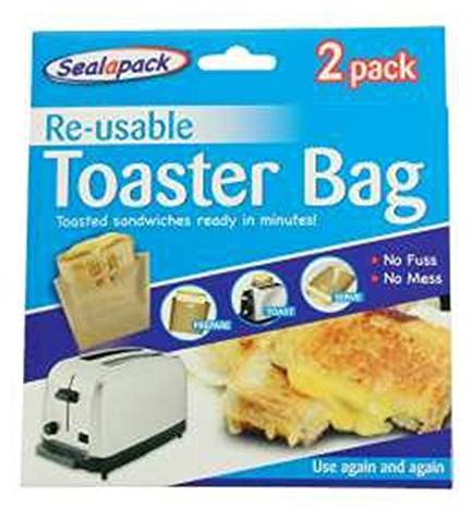 2 x Reusable Toaster Bag Toasted Sandwiches