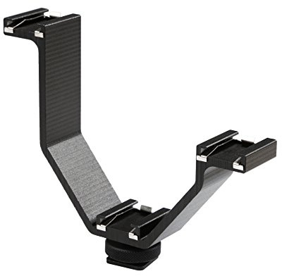 Movo 3BA-3 Heavy-Duty Video Accessory Triple Shoe Bracket for Lights, Monitors, Microphones and More (Large)