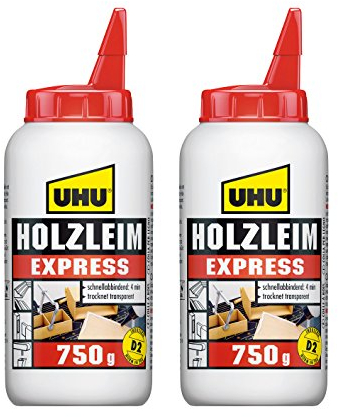 2 x UHU Holzleim EXPRESS, 2 x 750g