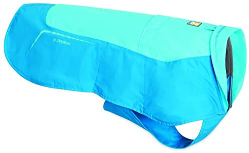 RUFFWEAR Hundejacke „Vert“, Wasserdichter Hundemantel – Atoll-Blau, XL