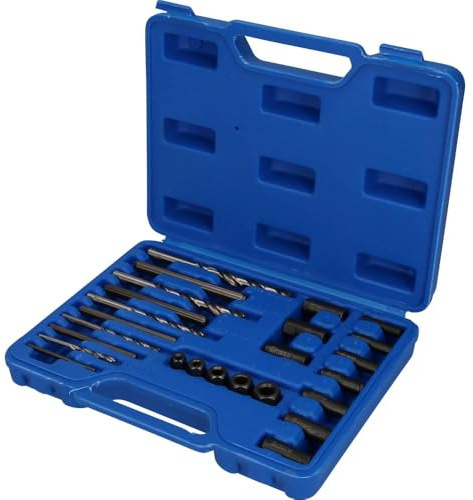 BRILLIANT TOOLS BT541900 HSS Schraubenausdreher-Satz, 25-tlg [Powered by KS TOOLS], Mit Stabilem Blauen Transportkoffer