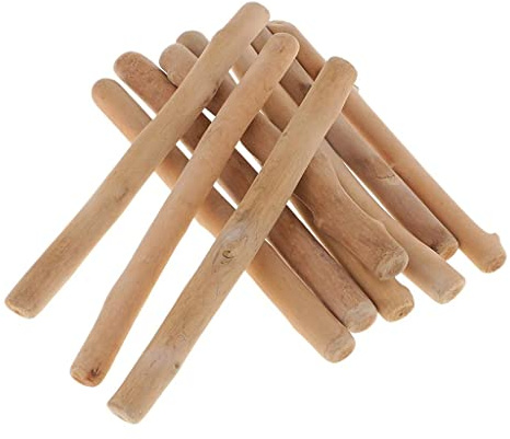 F Fityle 250g Treibholz Natur Deko Holz Schwemmholz Bastelstäbe Rundstäbe für Modellbau, Stick, 19,5 cm