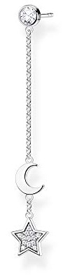 Thomas Sabo Einzel Ohrring Stern & Mond 925 Sterling Silber H2151